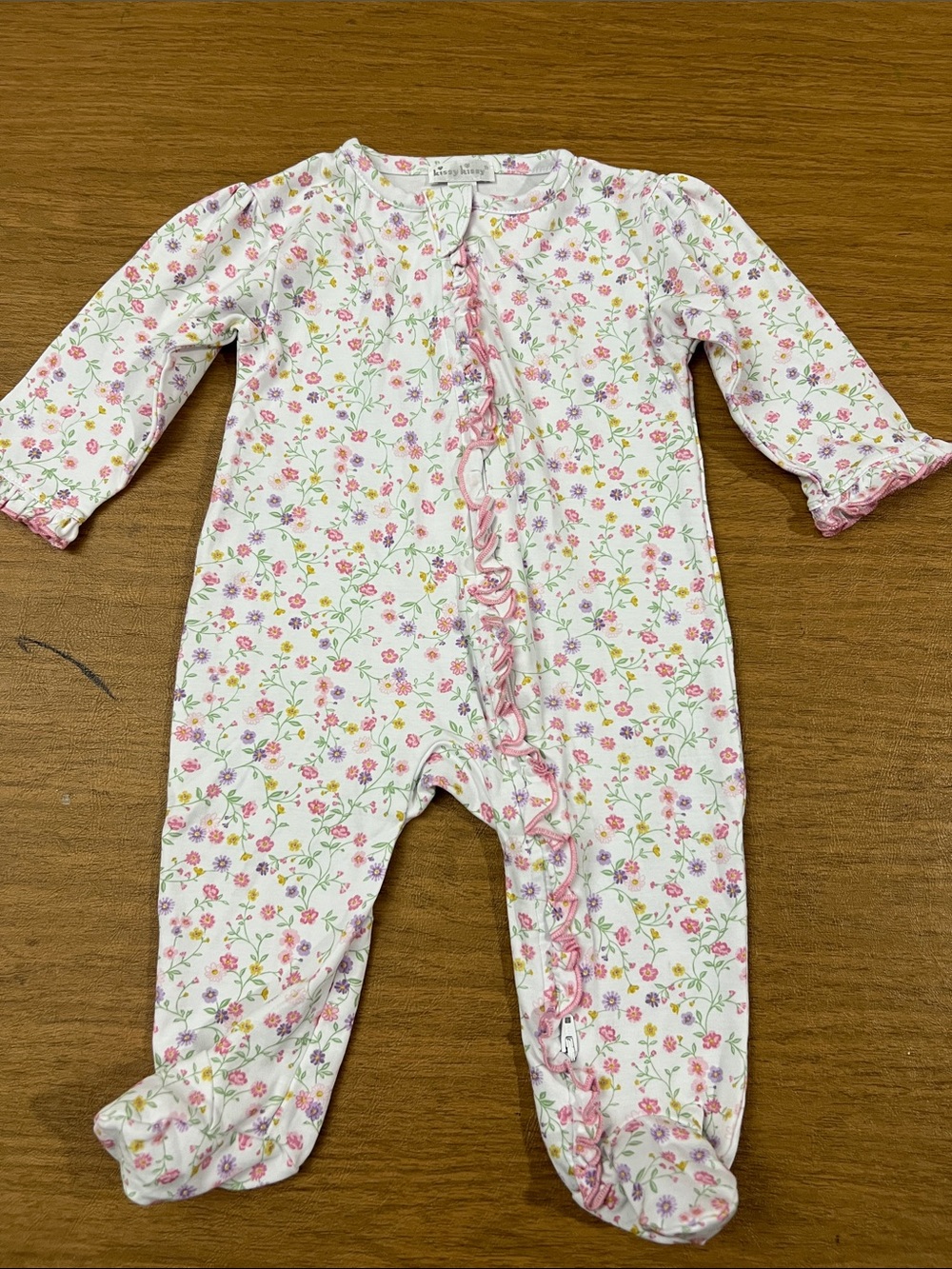 Kissy Kissy footies floral size 6-9M